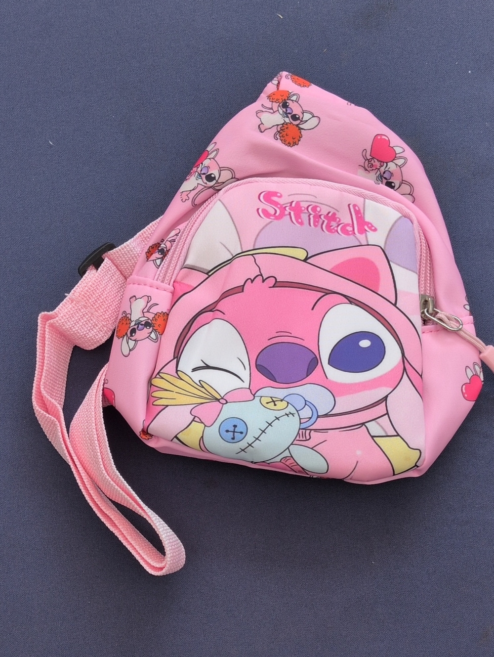Pink Stitch Mini Sling Bag, New